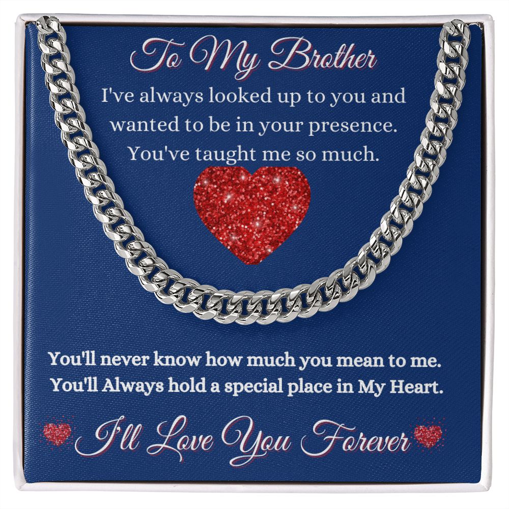 Cuban Link Chain Necklace Brother Son Father Nephew Husband Soulmate Fiance Ms. Leah's Place