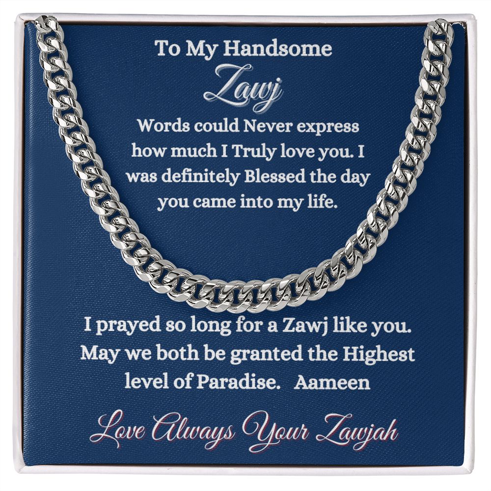 ZAWJ - CUBAN LINK CHAIN - BLUE
