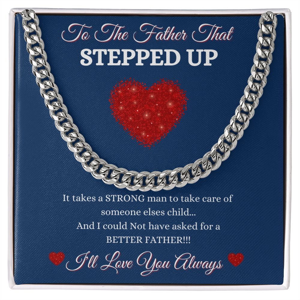 FATHER THAT STEPPED UP - CUBAN LINK CHAIN - BLUE