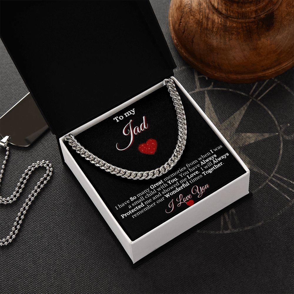 JAD/GRANDFATHER - CUBAN LINK CHAIN -BLK