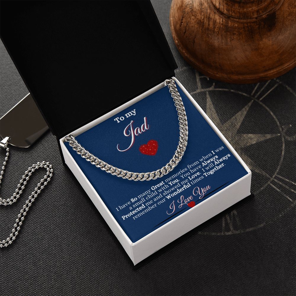 JAD/GRANDFATHER - CUBAN LINK CHAIN - BLUE