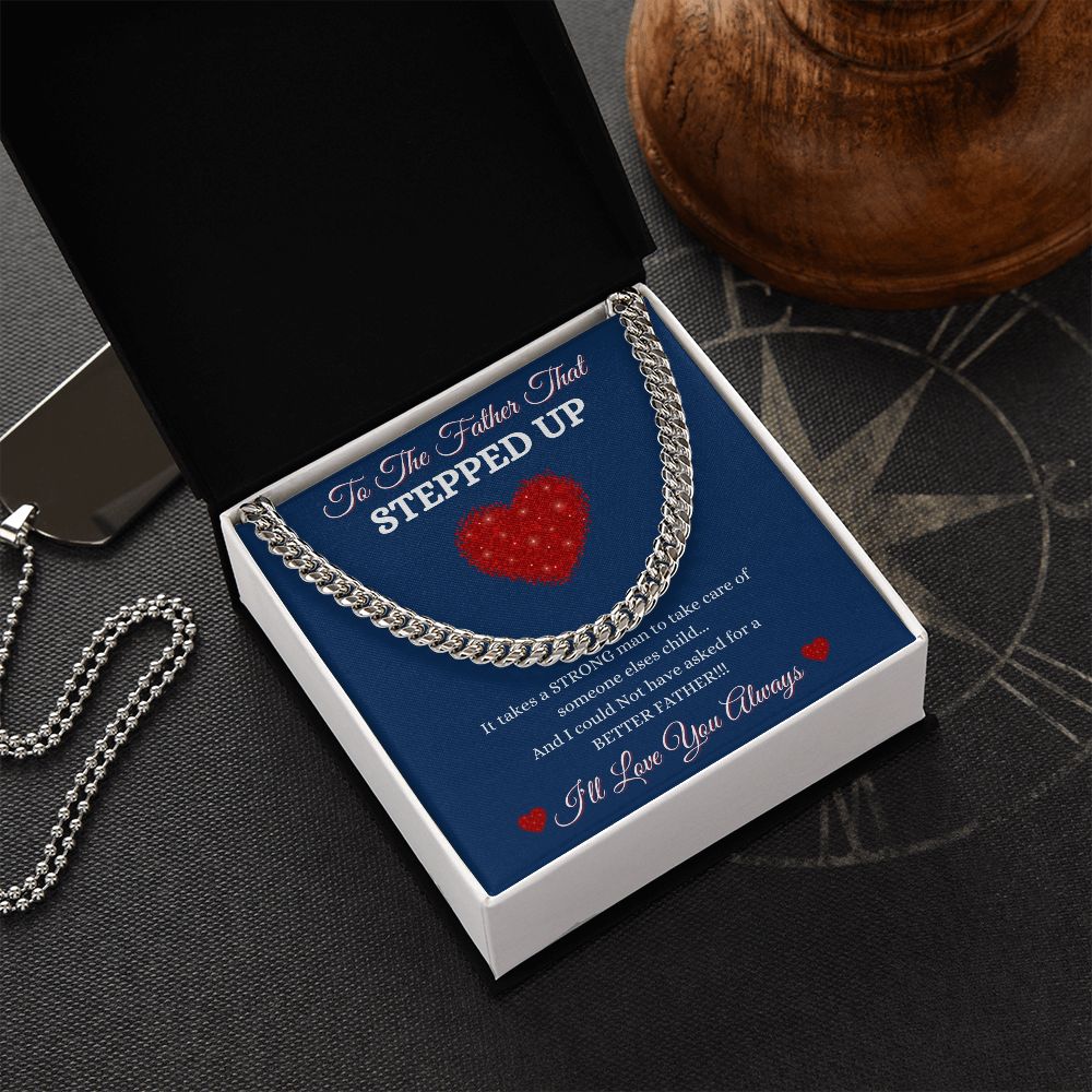 FATHER THAT STEPPED UP - CUBAN LINK CHAIN - BLUE
