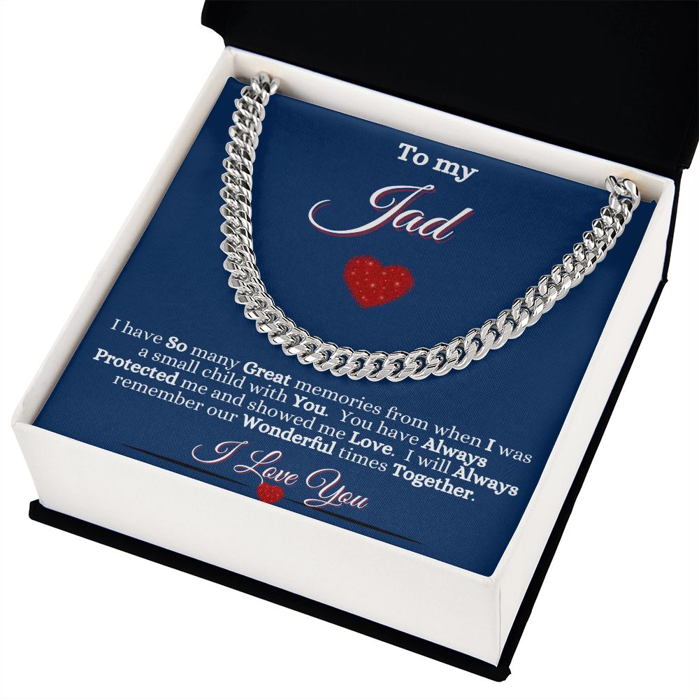 JAD/GRANDFATHER - CUBAN LINK CHAIN - BLUE