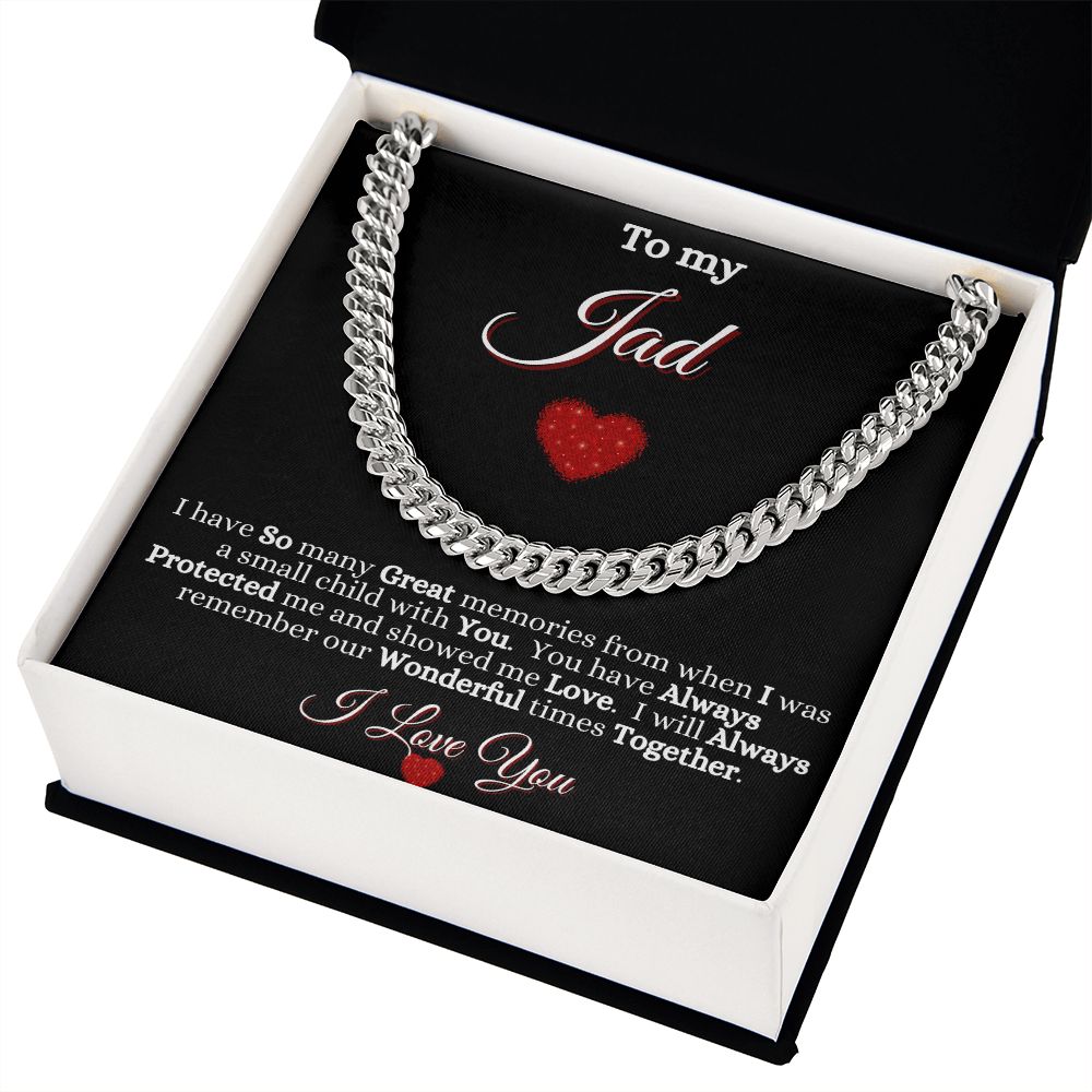JAD/GRANDFATHER - CUBAN LINK CHAIN -BLK