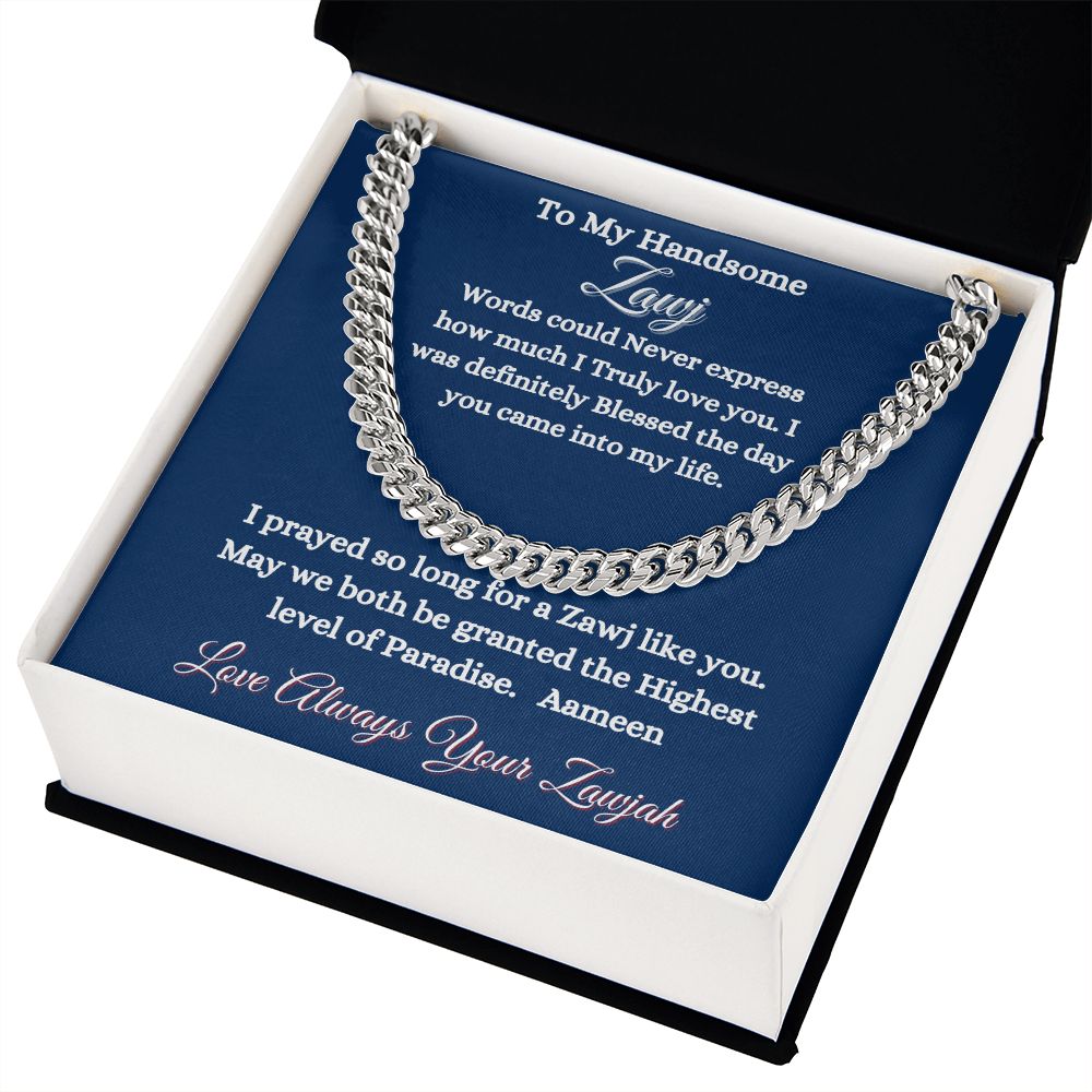 ZAWJ - CUBAN LINK CHAIN - BLUE