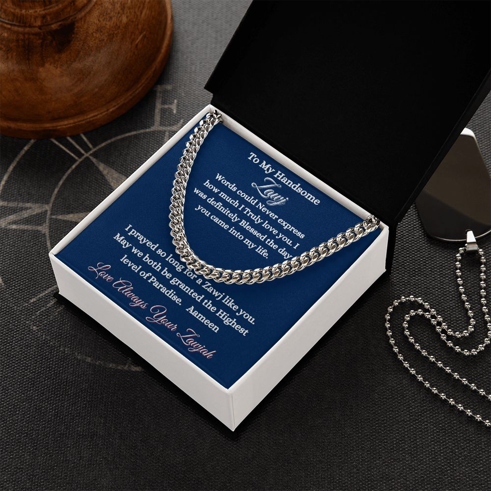 ZAWJ - CUBAN LINK CHAIN - BLUE