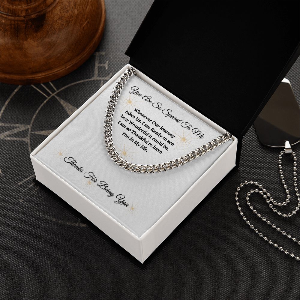 YOU ARE SO SPECIAL TO ME - CUBAN LINK UNISEX CHAIN - (WHT)