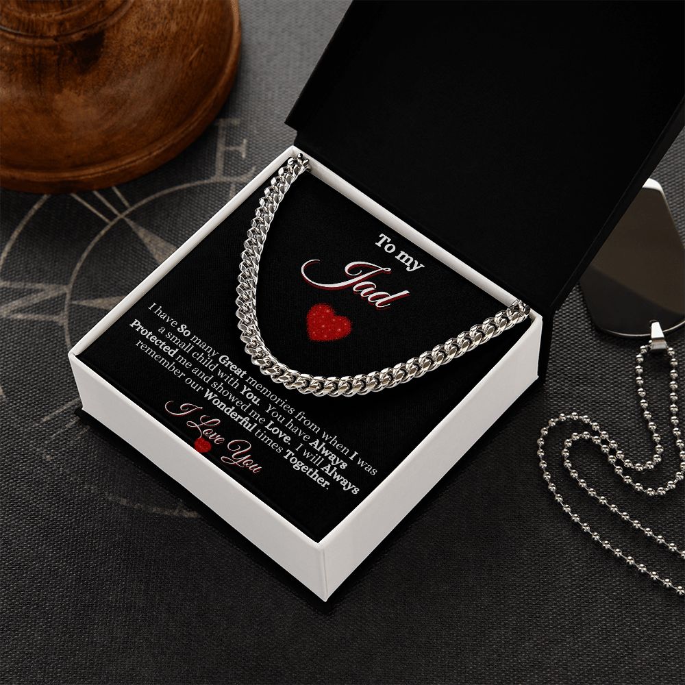 JAD/GRANDFATHER - CUBAN LINK CHAIN -BLK