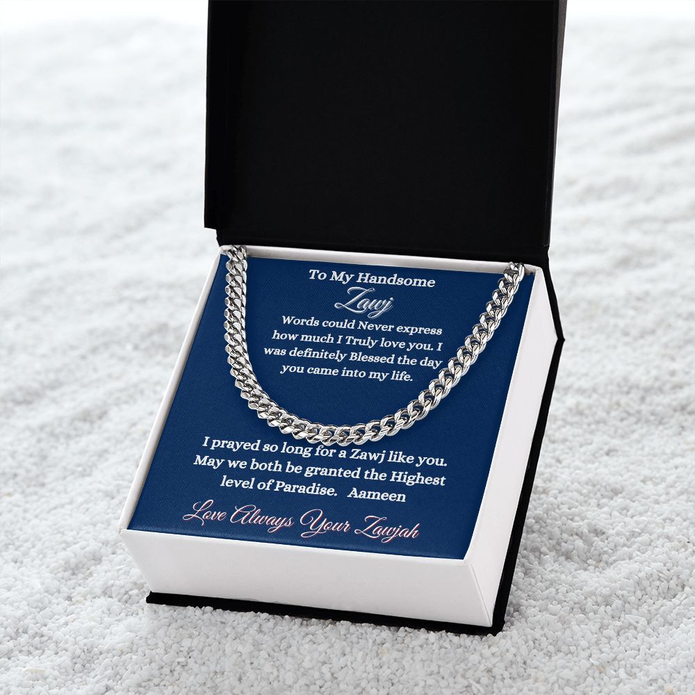 ZAWJ - CUBAN LINK CHAIN - BLUE