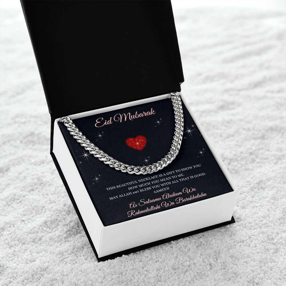 EID MUBARAK - CUBAN LINK CHAIN - BLK