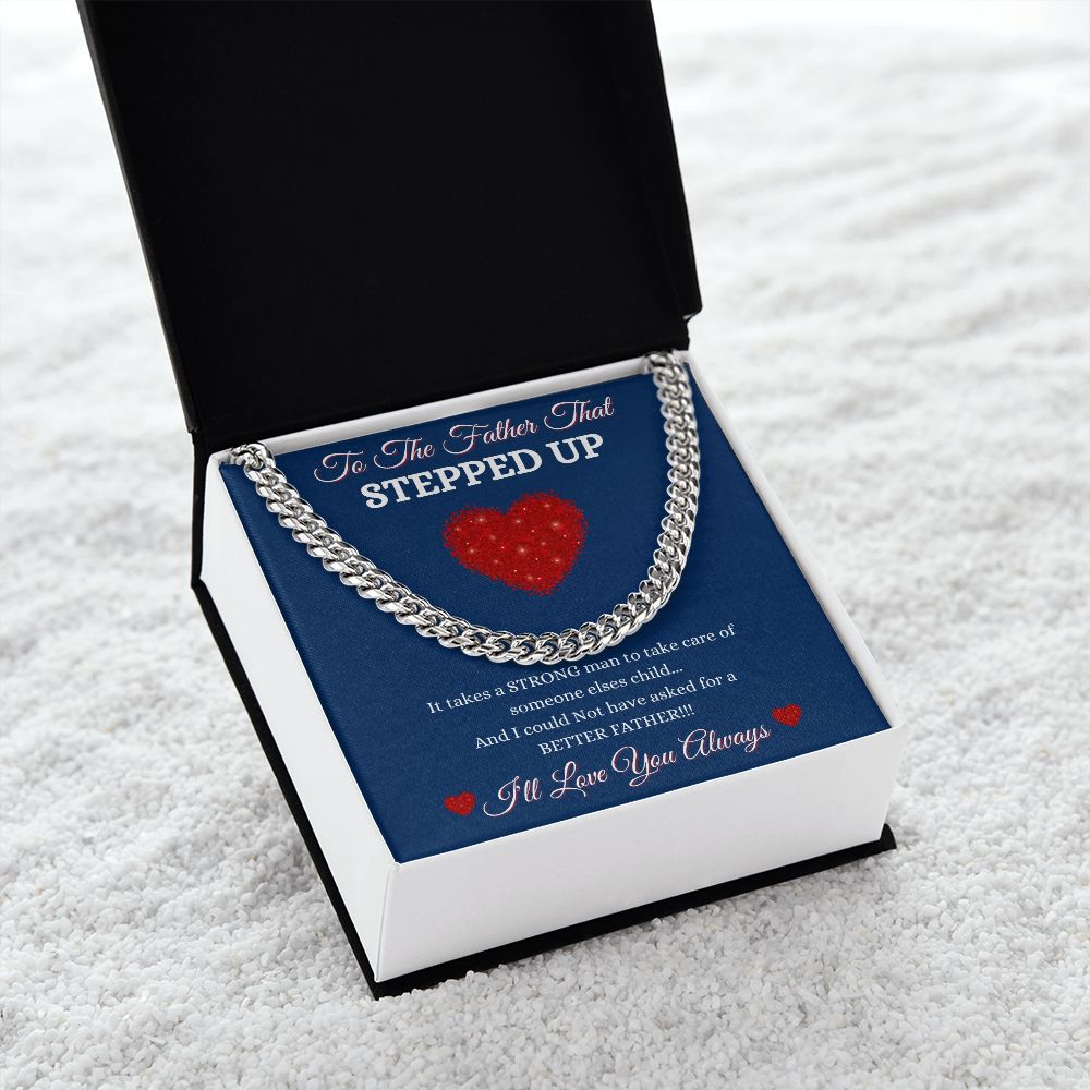 FATHER THAT STEPPED UP - CUBAN LINK CHAIN - BLUE