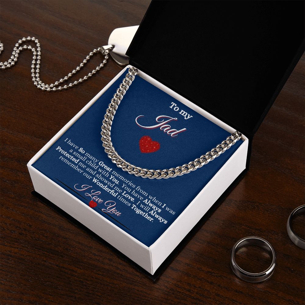 JAD/GRANDFATHER - CUBAN LINK CHAIN - BLUE
