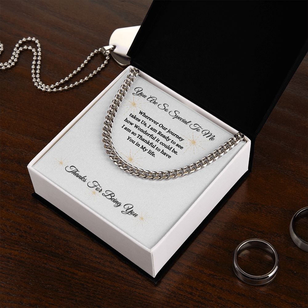 YOU ARE SO SPECIAL TO ME - CUBAN LINK UNISEX CHAIN - (WHT)