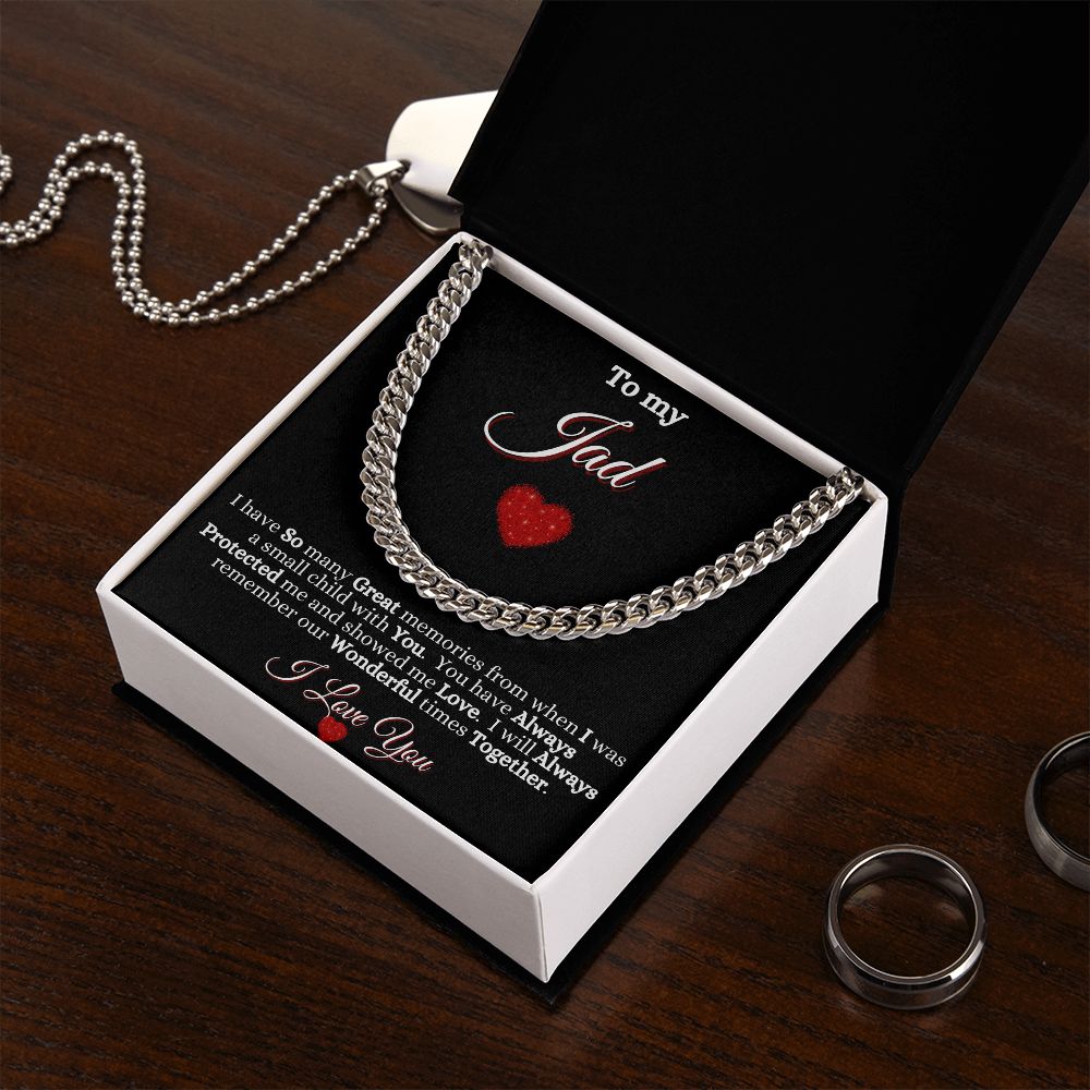 JAD/GRANDFATHER - CUBAN LINK CHAIN -BLK