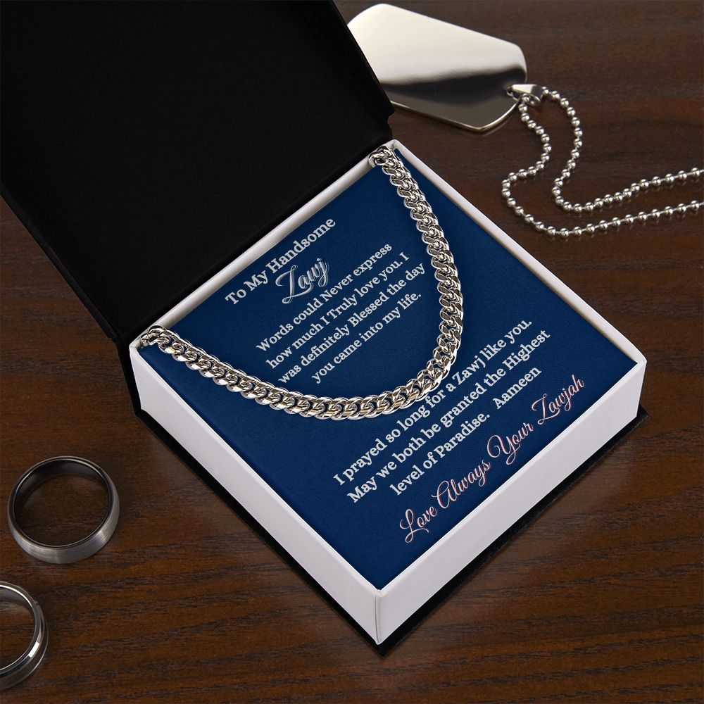 ZAWJ - CUBAN LINK CHAIN - BLUE