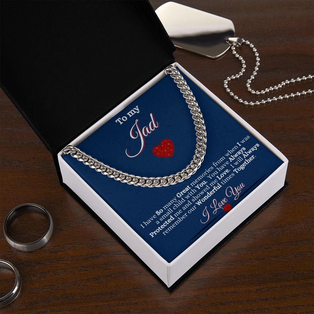 JAD/GRANDFATHER - CUBAN LINK CHAIN - BLUE