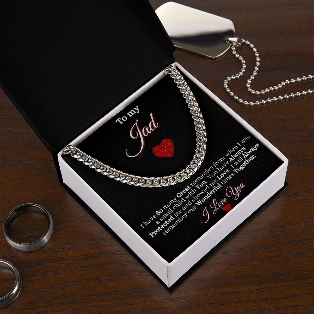JAD/GRANDFATHER - CUBAN LINK CHAIN -BLK