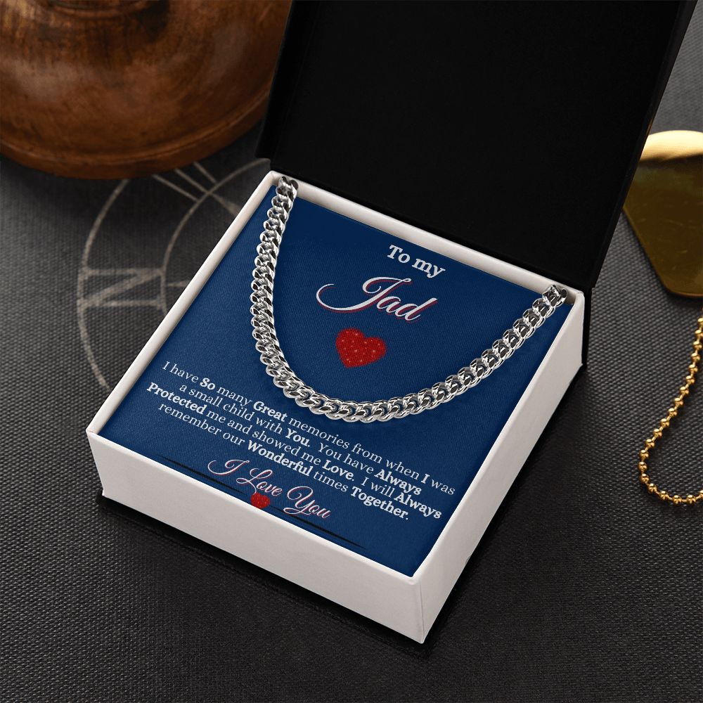 JAD/GRANDFATHER - CUBAN LINK CHAIN - BLUE