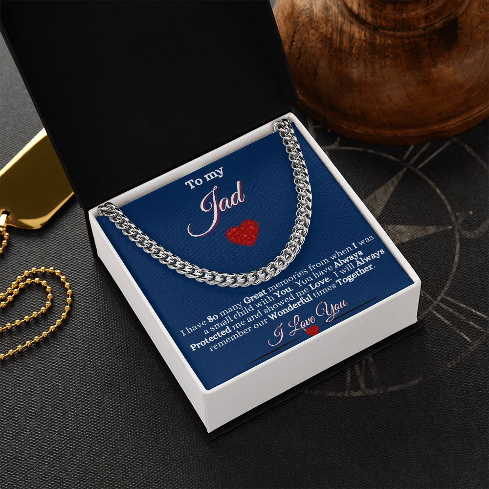 JAD/GRANDFATHER - CUBAN LINK CHAIN - BLUE