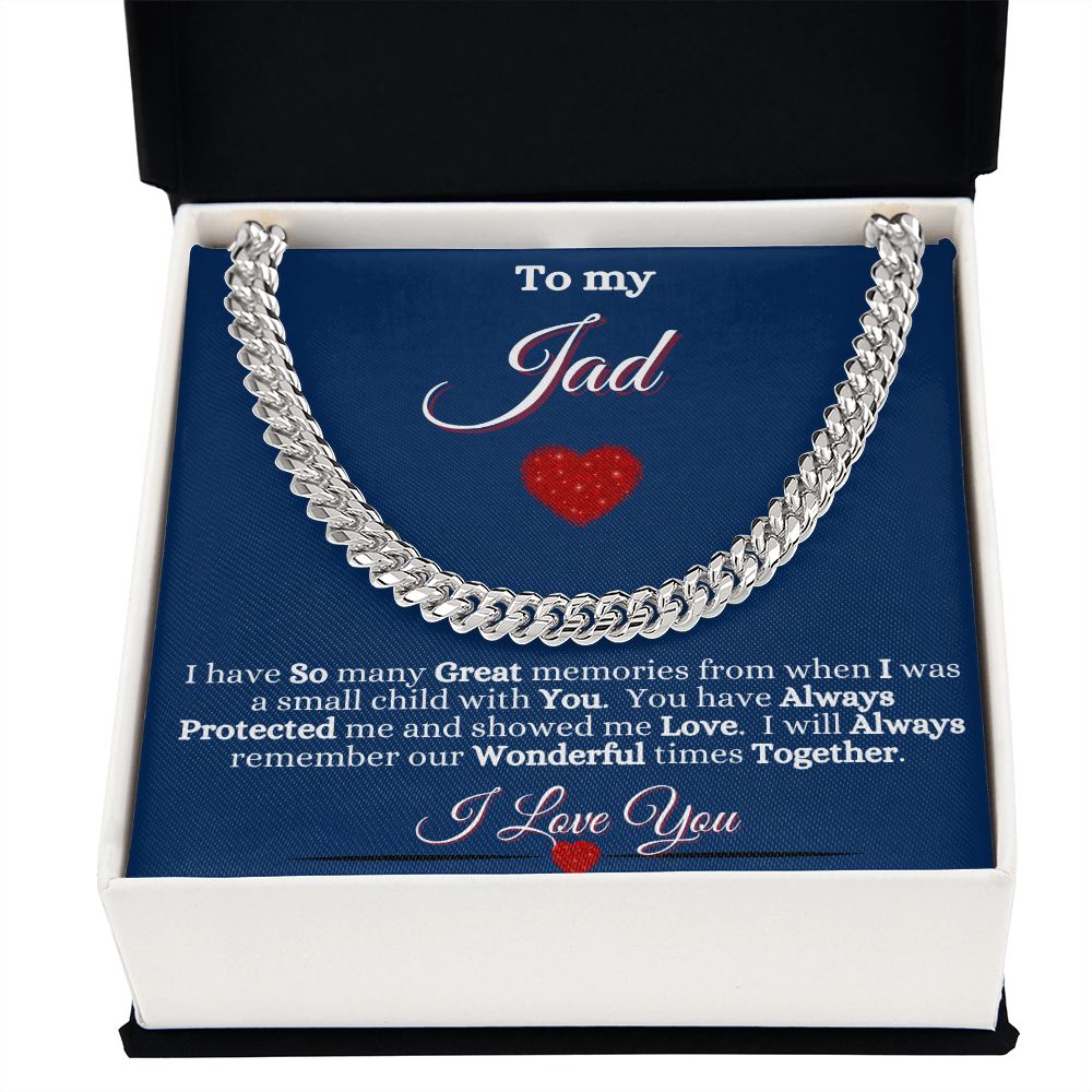 JAD/GRANDFATHER - CUBAN LINK CHAIN - BLUE