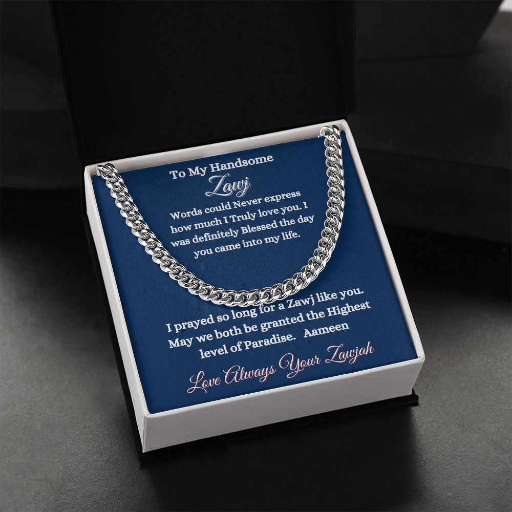 ZAWJ - CUBAN LINK CHAIN - BLUE