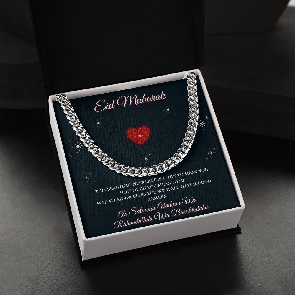 EID MUBARAK - CUBAN LINK CHAIN - BLK