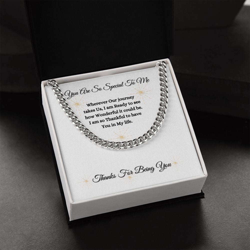 YOU ARE SO SPECIAL TO ME - CUBAN LINK UNISEX CHAIN - (WHT)