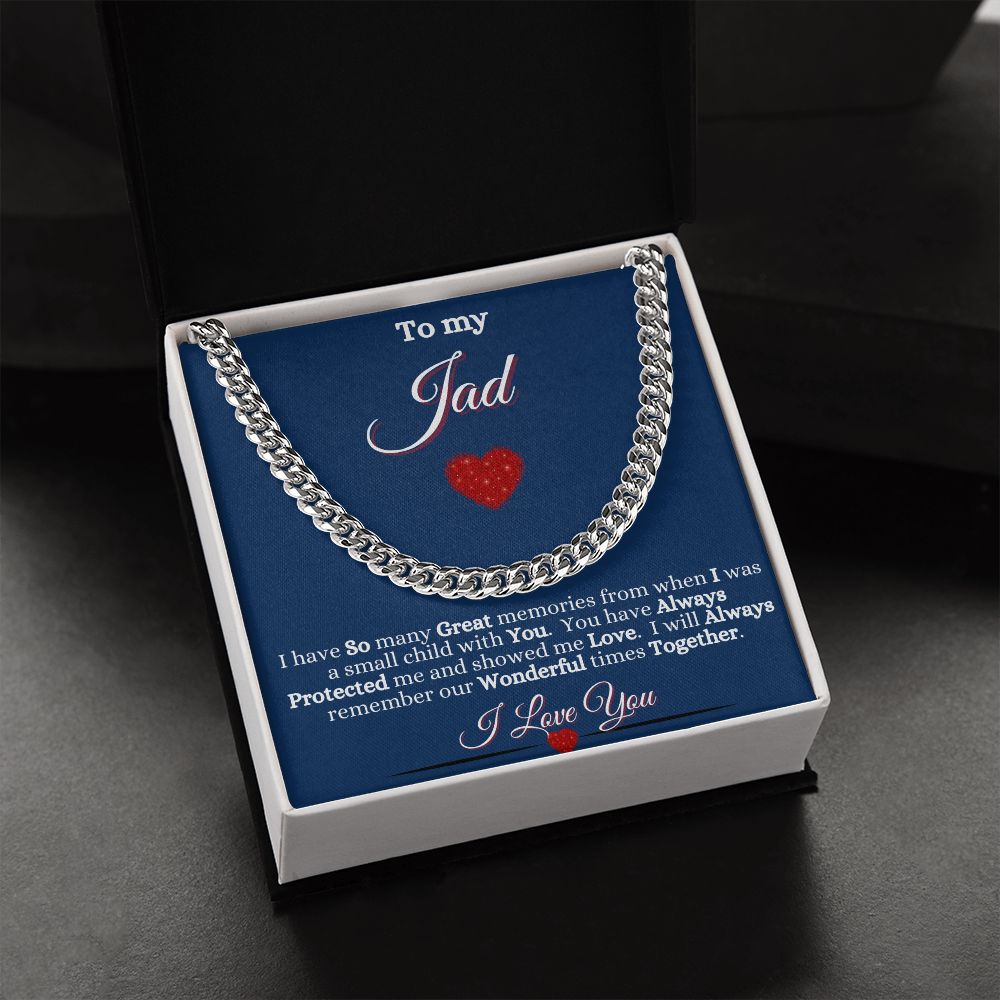 JAD/GRANDFATHER - CUBAN LINK CHAIN - BLUE