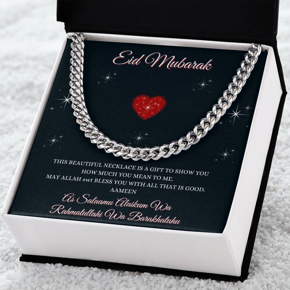 EID MUBARAK - CUBAN LINK CHAIN - BLK