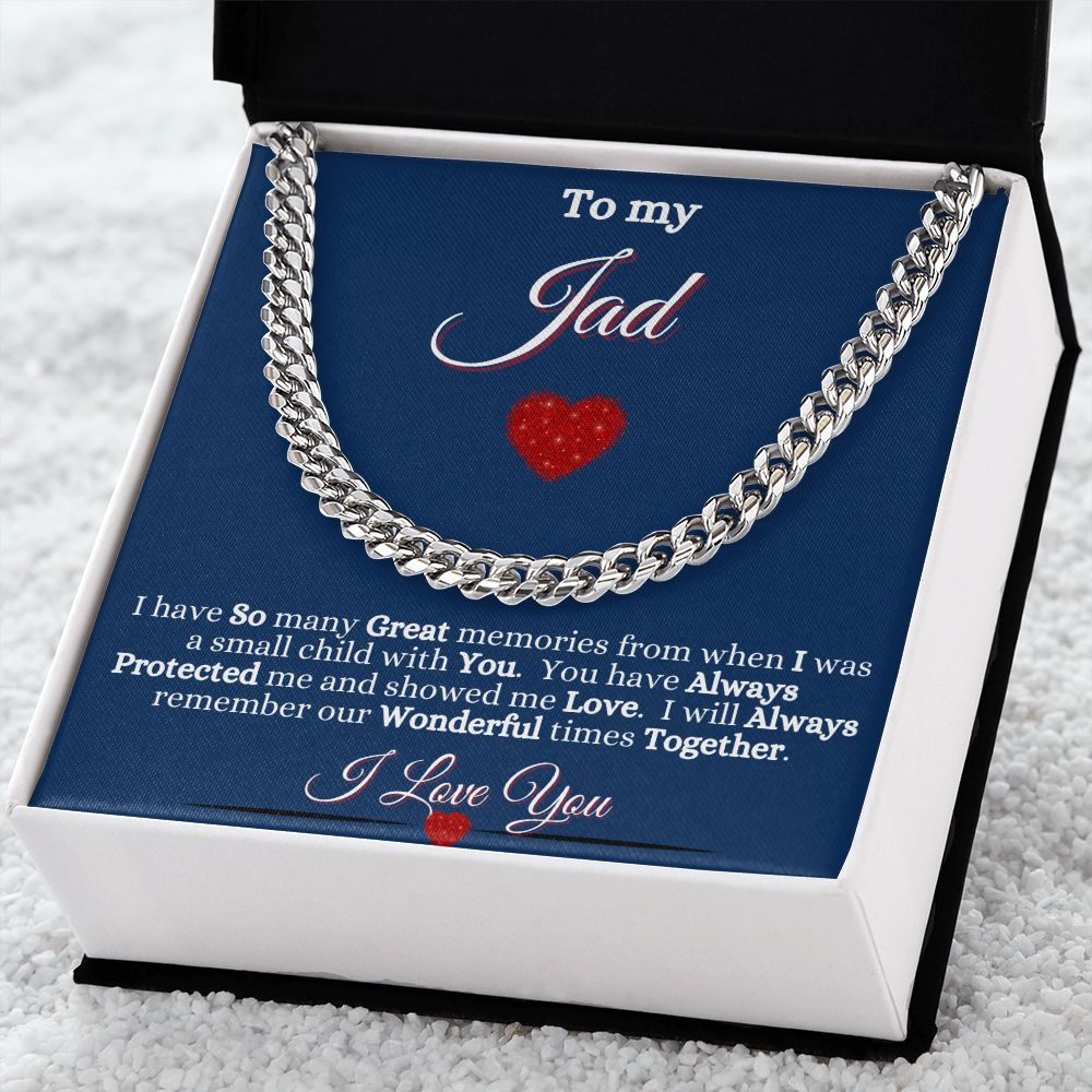 JAD/GRANDFATHER - CUBAN LINK CHAIN - BLUE