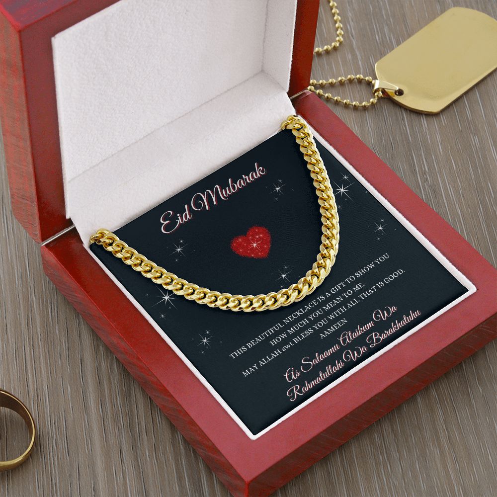 EID MUBARAK - CUBAN LINK CHAIN - BLK