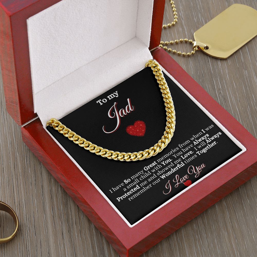 JAD/GRANDFATHER - CUBAN LINK CHAIN -BLK