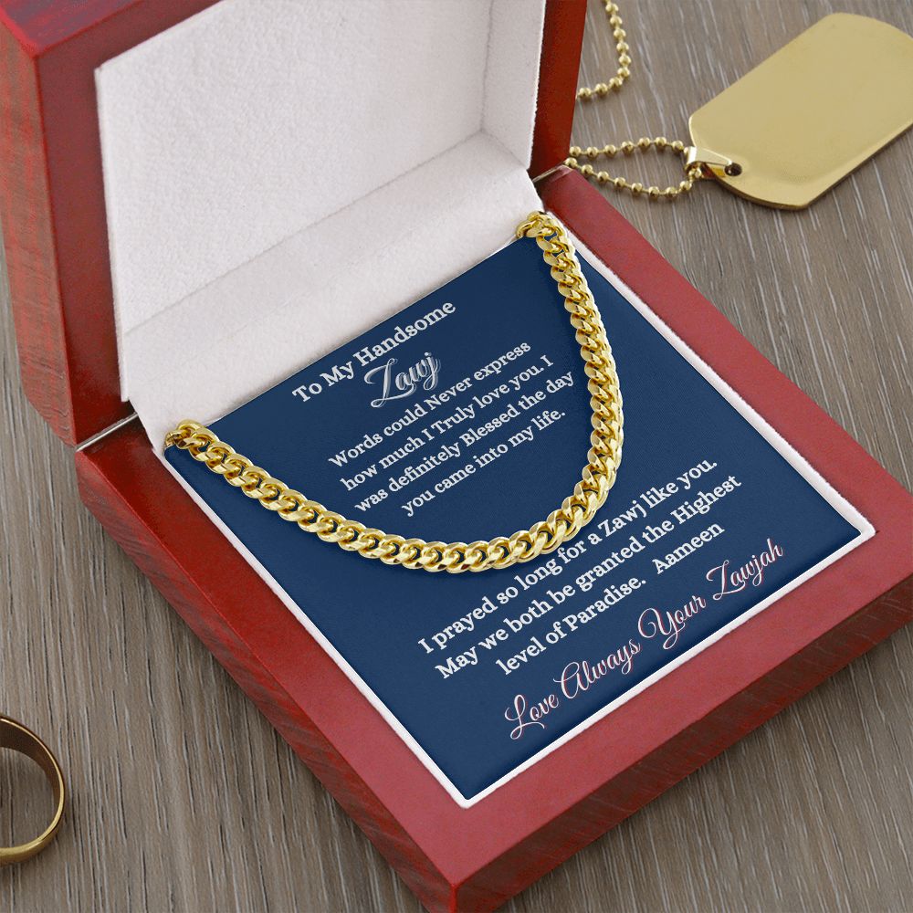 ZAWJ - CUBAN LINK CHAIN - BLUE