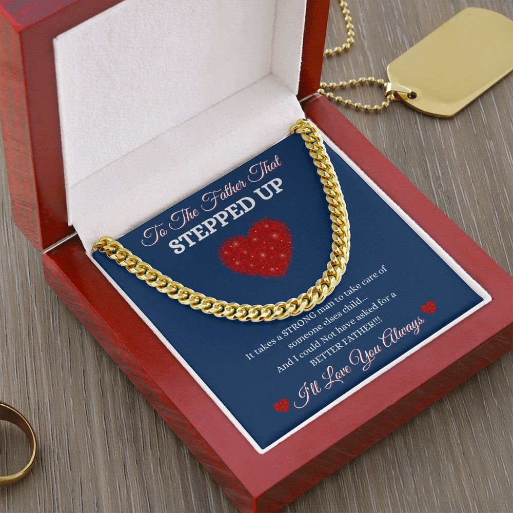 FATHER THAT STEPPED UP - CUBAN LINK CHAIN - BLUE