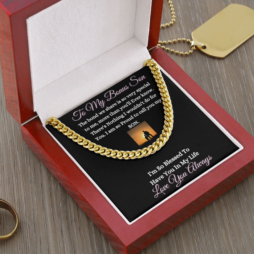 BONUS SON - CUBAN LINK UNISEX CHAIN - (BLK)