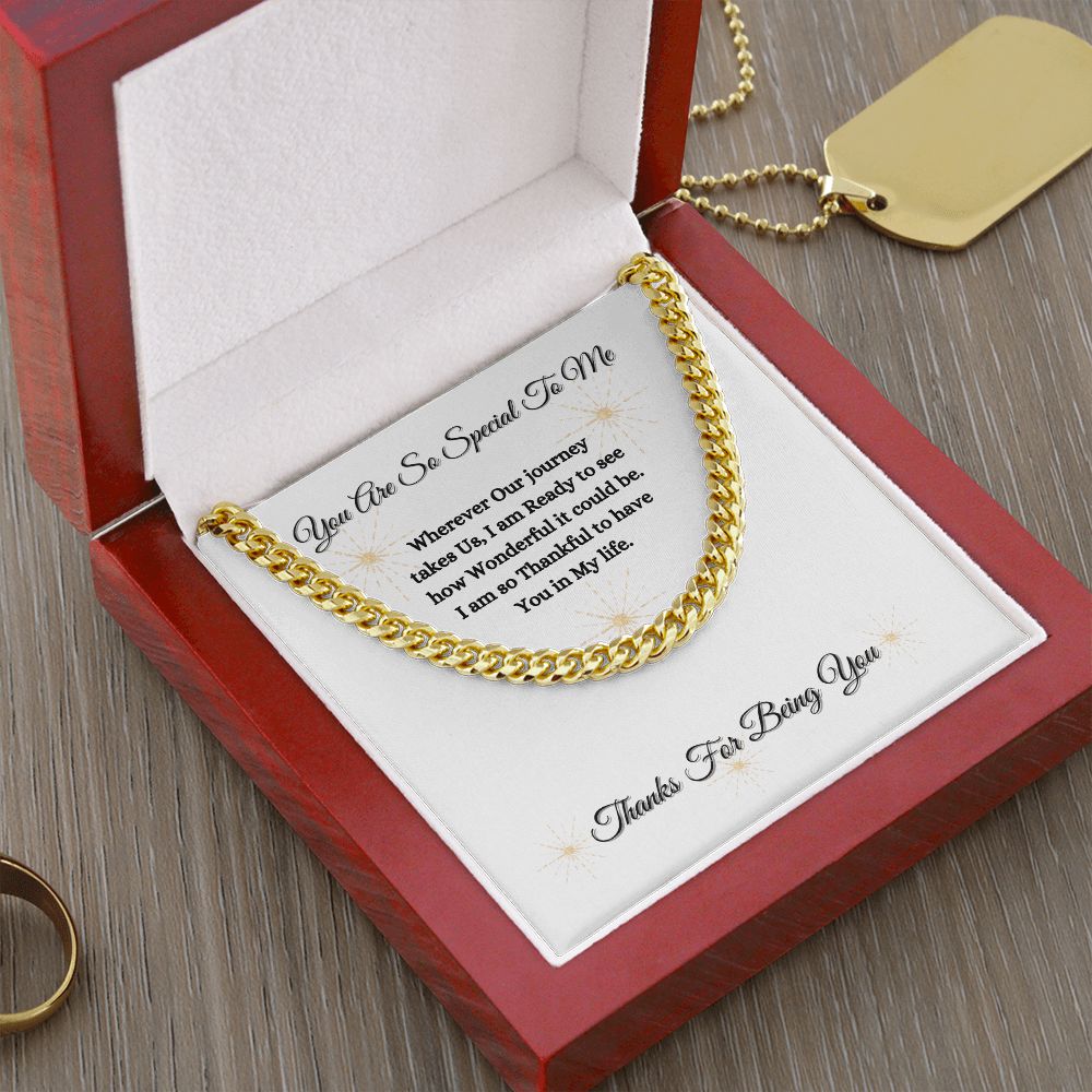 YOU ARE SO SPECIAL TO ME - CUBAN LINK UNISEX CHAIN - (WHT)