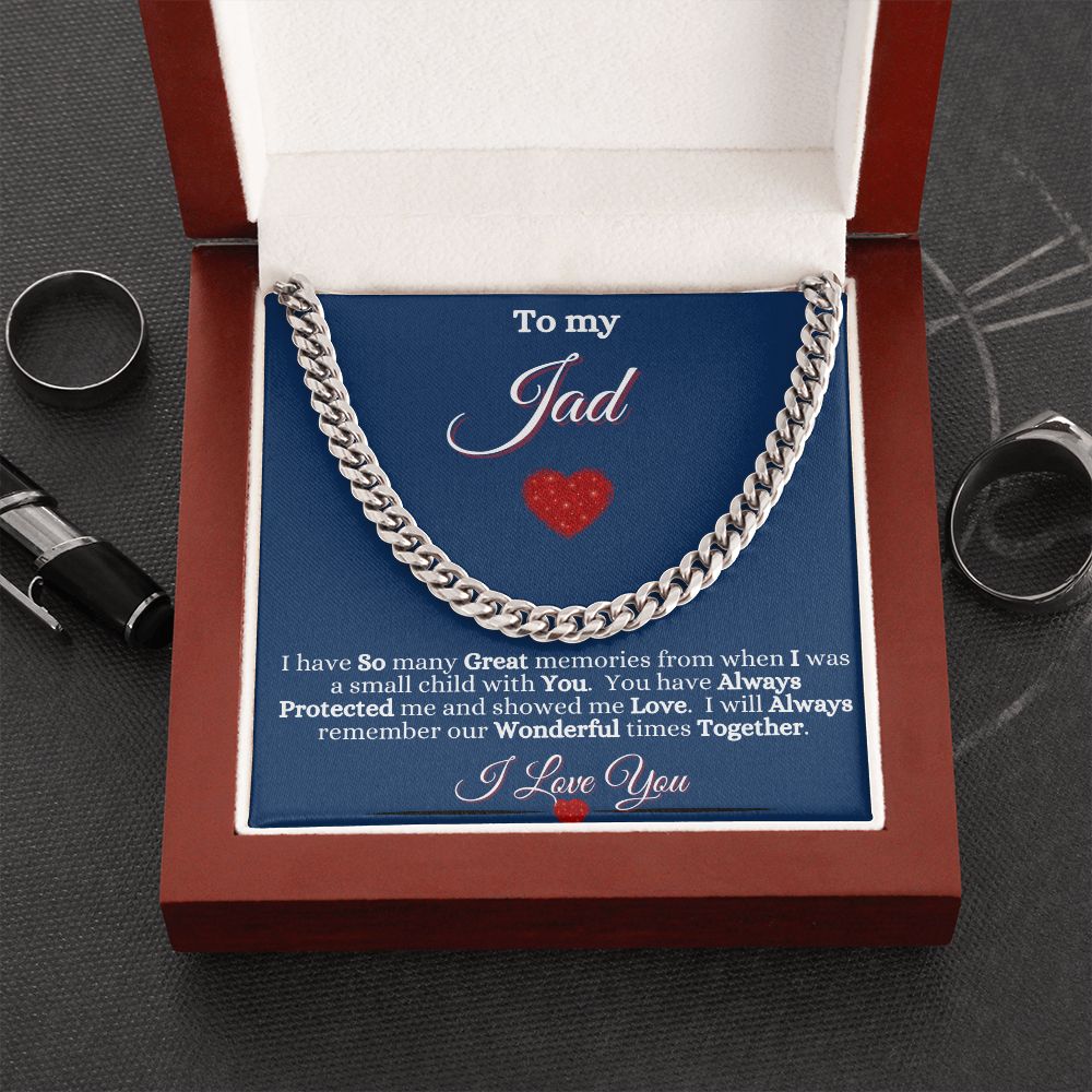 JAD/GRANDFATHER - CUBAN LINK CHAIN - BLUE