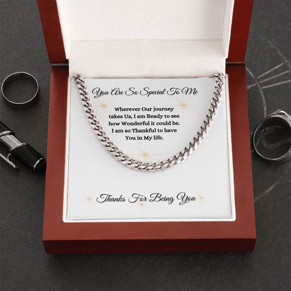 YOU ARE SO SPECIAL TO ME - CUBAN LINK UNISEX CHAIN - (WHT)