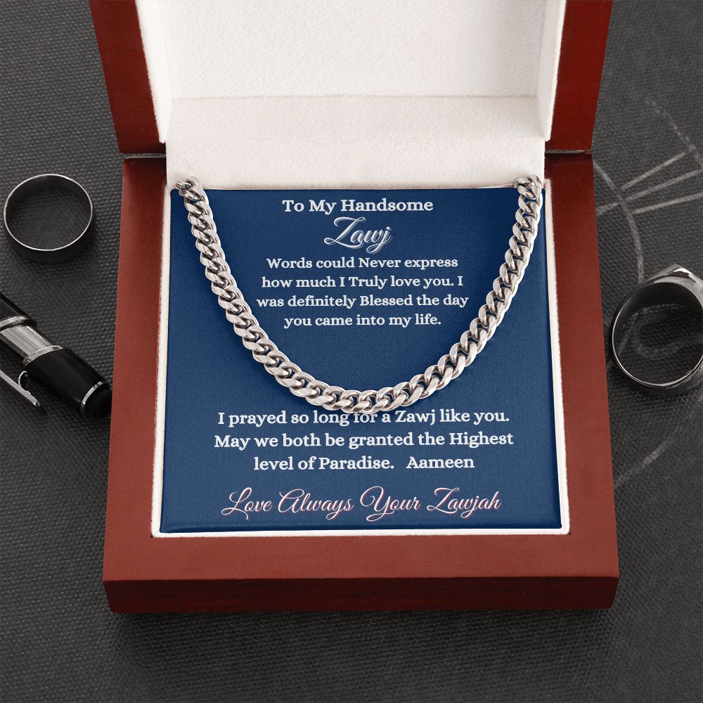 ZAWJ - CUBAN LINK CHAIN - BLUE