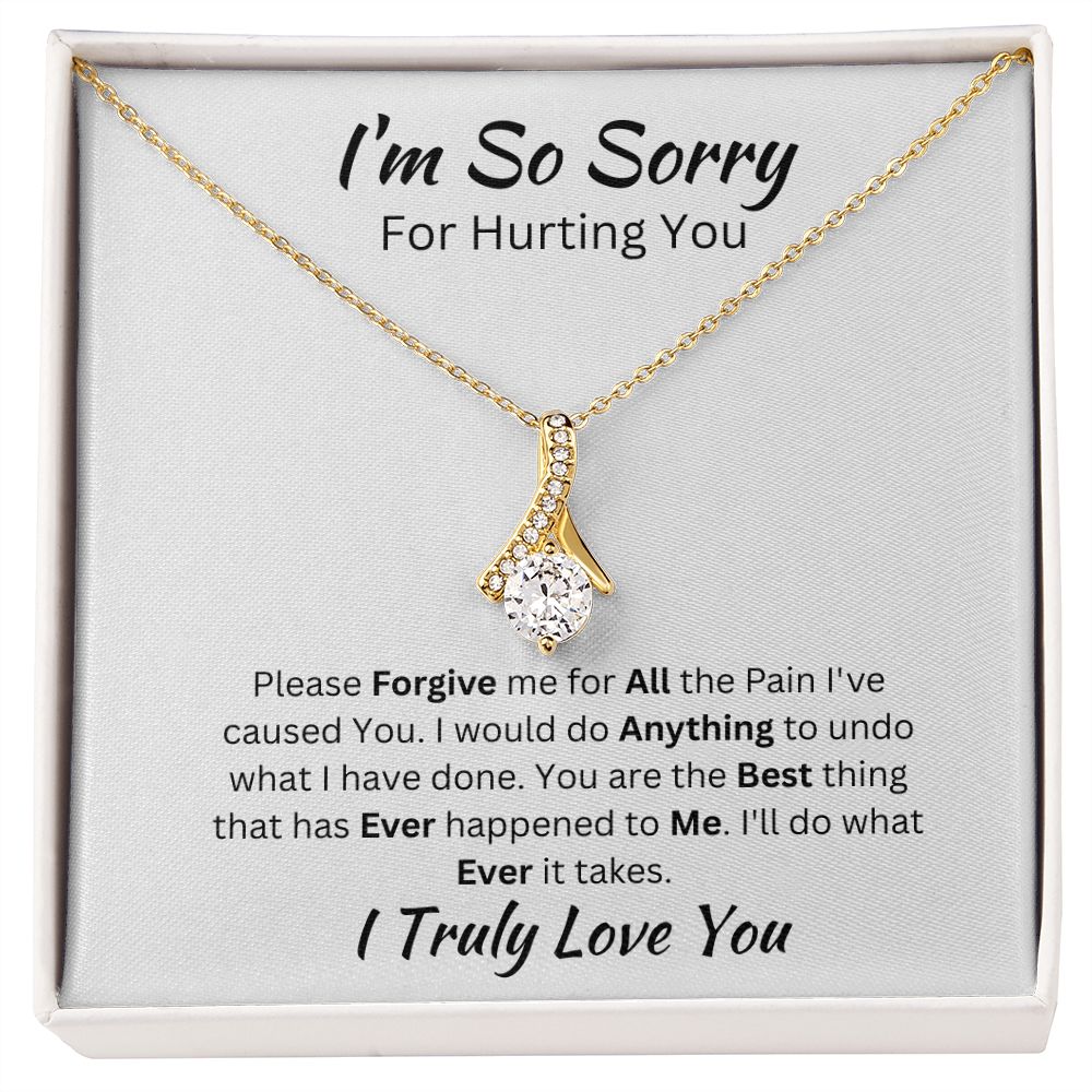 I'M SO SORRY - ALLURING BEAUTY NECKLACE - (WHITE)