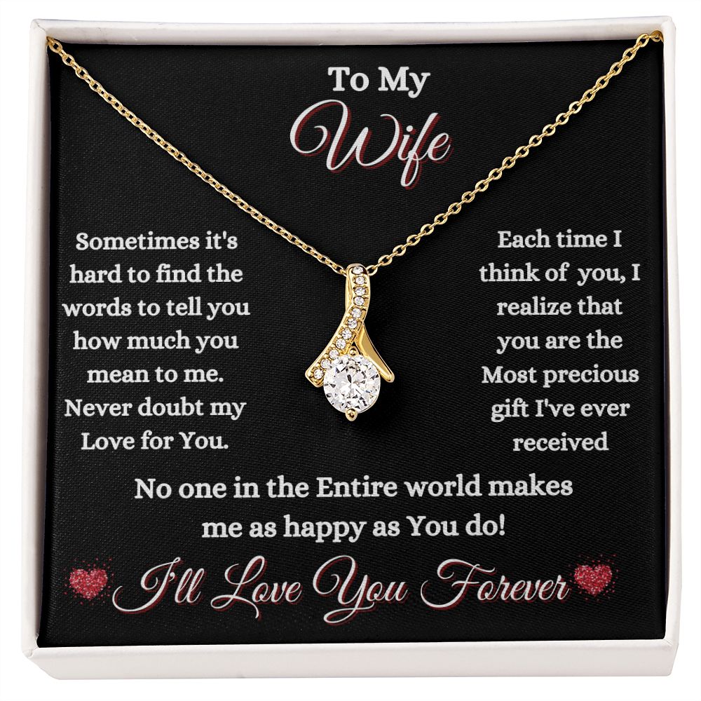 WIFE - TO MY WIFE - ALLURING BEAUTY NECKLACE (BLK)