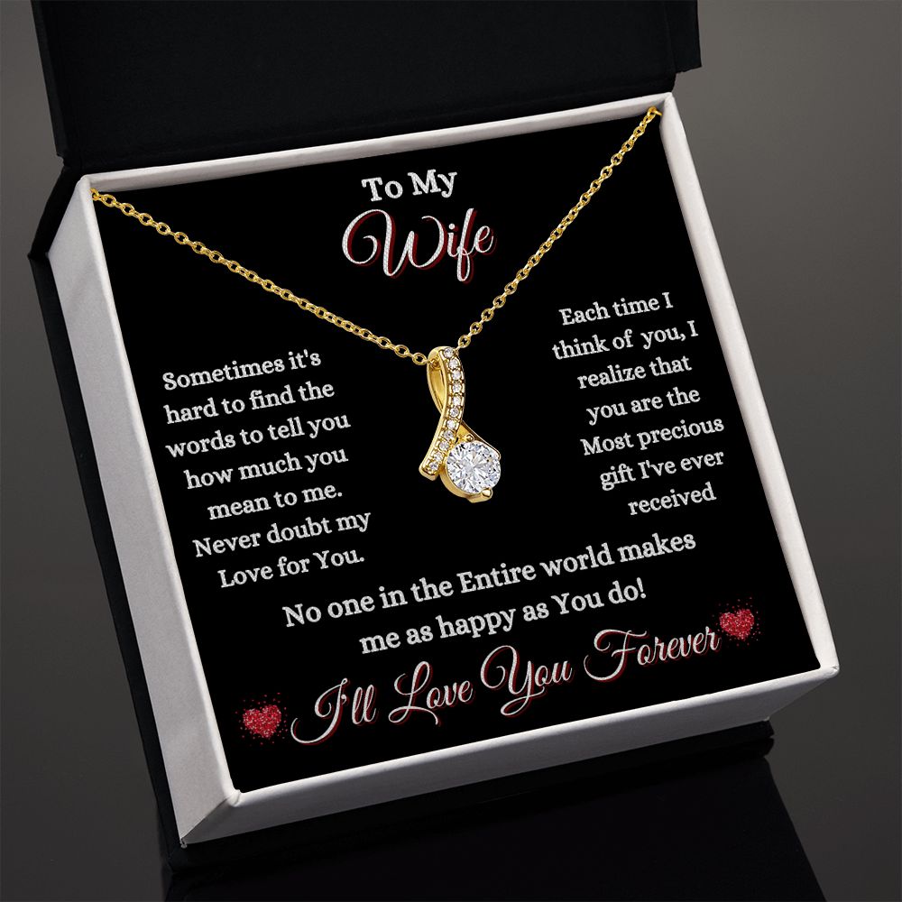 WIFE - TO MY WIFE - ALLURING BEAUTY NECKLACE (BLK)