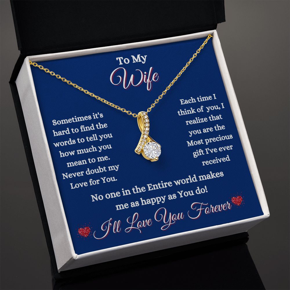 WIFE - TO MY WIFE - ALLURING BEAUTY NECKLACE (BLUE)