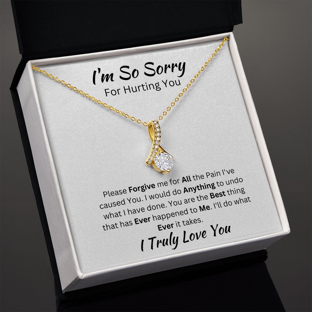 I'M SO SORRY - ALLURING BEAUTY NECKLACE - (WHITE)