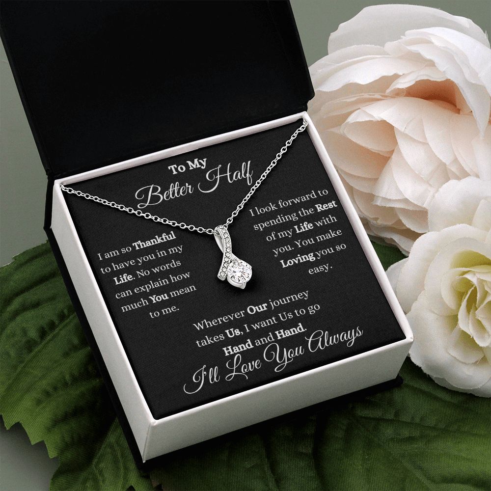 TO MY BETTER HALF - ALLURING BEAUTY NECKLACE - (BLK)