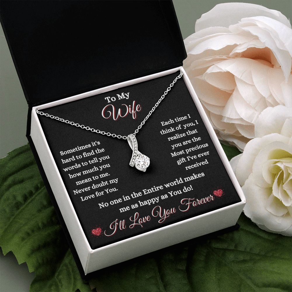 WIFE - TO MY WIFE - ALLURING BEAUTY NECKLACE (BLK)