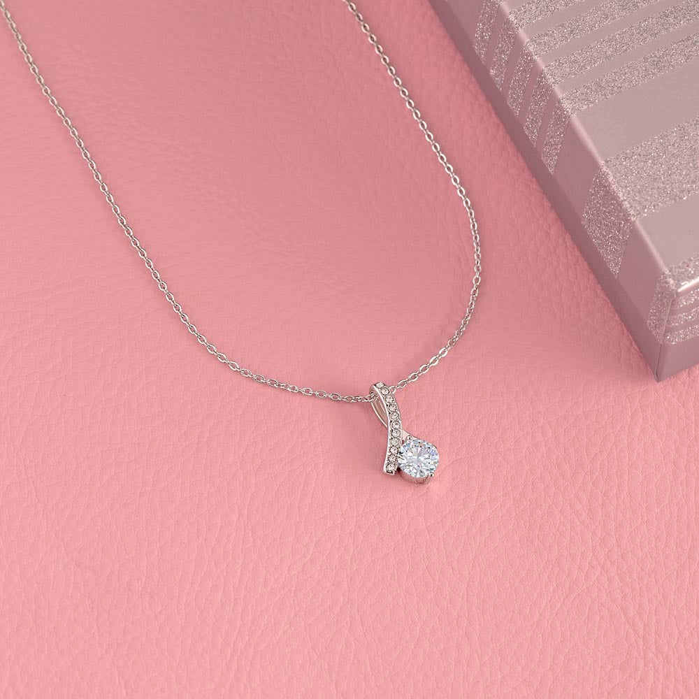 TO MY BEAUTIFUL SISTER - ALLURING BEAUTY NECKLACE - (BLUE)