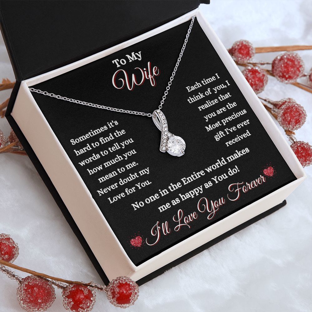 WIFE - TO MY WIFE - ALLURING BEAUTY NECKLACE (BLK)