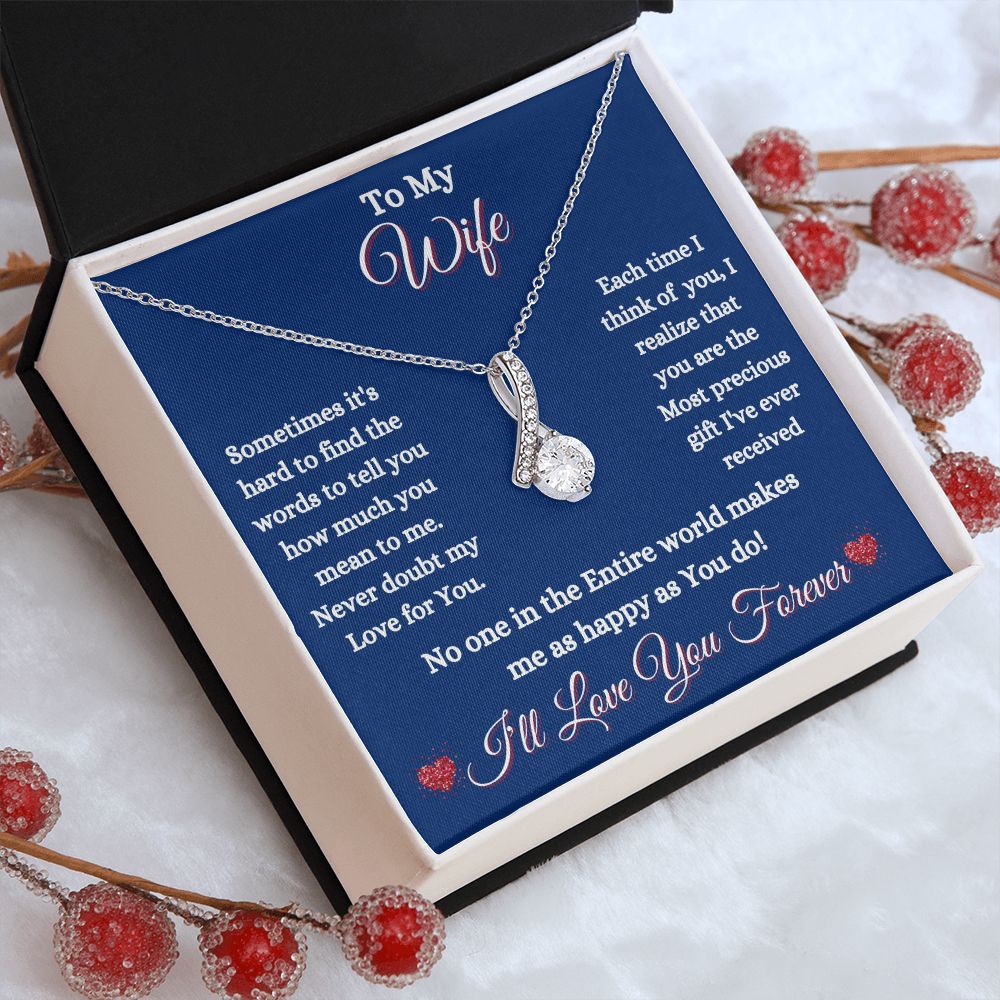 WIFE - TO MY WIFE - ALLURING BEAUTY NECKLACE (BLUE)
