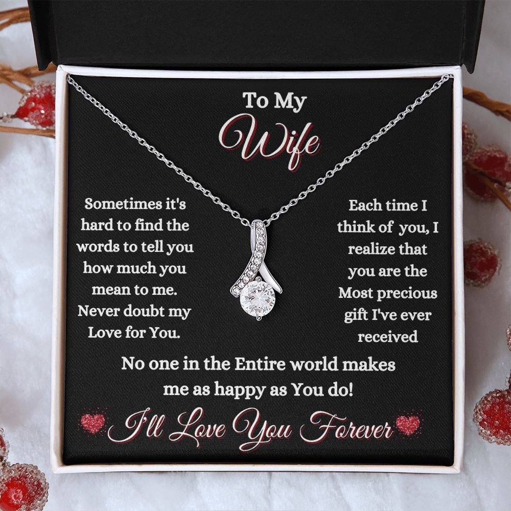 WIFE - TO MY WIFE - ALLURING BEAUTY NECKLACE (BLK)